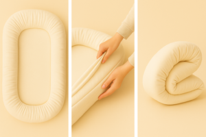 cocon de lit beige